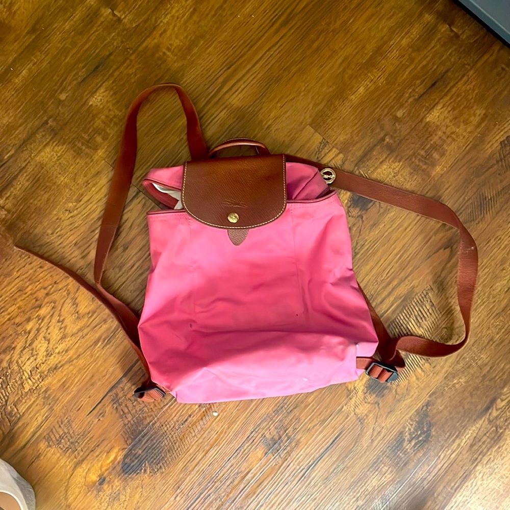 Pink Longchamp Le Pilate backpack